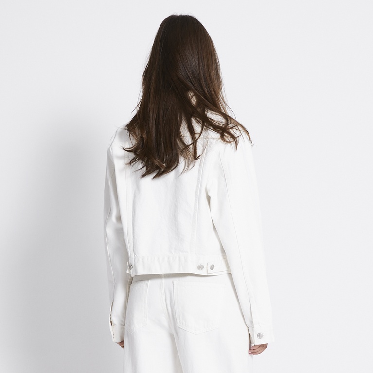 Cropped denim jacket "Own" Off white